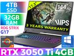ASUS ROG Strix G713IE RTX 3050 Ti Laptop With 32GB RAM & 4TB SSD