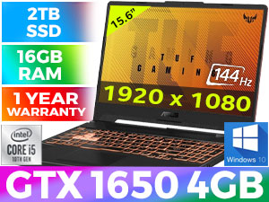 ASUS TUF F15 10th Gen 1650 Gaming Laptop With 16GB RAM & 2TB SSD