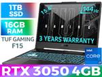 ASUS TUF Gaming 11th Gen RTX 3050 Laptop With 16GB RAM & 1TB SSD