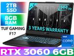 ASUS TUF Gaming F17 Core i7 RTX 3060 Gaming Laptop With 2TB SSD