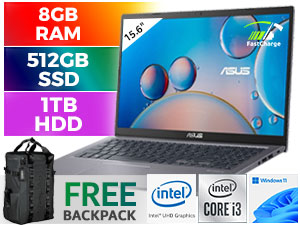 ASUS X515FA 10th Gen Core i3 Laptop With 8GB RAM & 512GB SSD