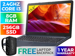 ASUS X543UA Core i3 Laptop With 8GB RAM & 256GB SSD