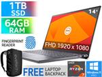 Dell Inspiron 14 5415-0167 Ryzen 7 Laptop With 64GB RAM & 1TB SSD