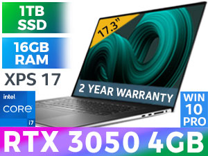 Dell XPS 17 9710 11th Gen Core i7 RTX 3050 Ultrabook