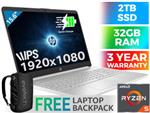 HP 15s-eq2002ni Ryzen 5 Laptop With 32GB RAM & 2TB SSD
