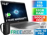 HP 250 G8 15.6" Core i5 Laptop 2V0W6ES With 32GB RAM & 1TB SSD