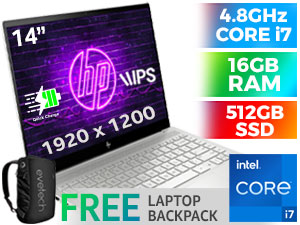 HP ENVY 14 11th Gen Core i7 Professional Laptop 341M6EA