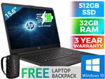 HP Notebook 255 G8 Ryzen 3 Laptop 3C3V1ES With 32GB RAM & 512GB SSD