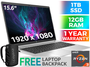 HP ProBook 455 G8 Ryzen 3 Laptop With 12GB RAM & 1TB SSD