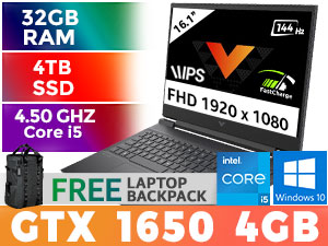 HP Victus Core i5 GTX 1650 Laptop 46Z74EA With 32GB RAM & 4TB SSD