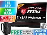 MSI GF63 Thin 10SC Core i5 GTX 1650 Gaming Laptop With 1TB SSD