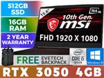 MSI GF63 Thin 10UC Core i5 RTX 3050 Gaming Laptop With 16GB RAM