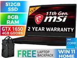MSI GF63 Thin 11SC Core i5 GTX 1650 Gaming Laptop