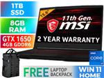 MSI GF63 Thin 11SC Core i7 GTX 1650 Gaming Laptop With 1TB SSD