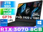 MSI GP76 Leopard i7 RTX 3070 Gaming Laptop With 64GB RAM & 2TB SSD