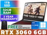 MSI Katana GF76 12UE Core i7 RTX 3060 Gaming Laptop With 32GB RAM & 1TB SSD